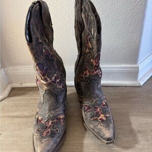 Leopard Vintage Cowgirl Boots